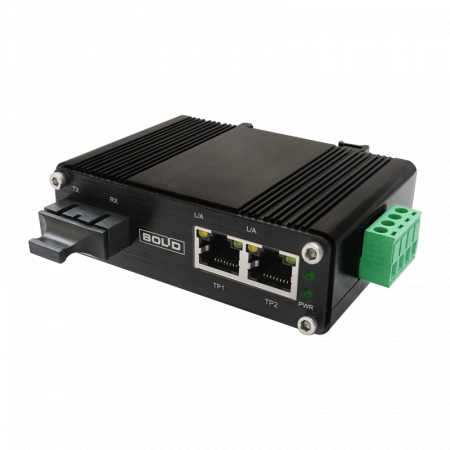 Ethernet-FX-SM40SB Преобразователь Ethernet 10/100 Мбит/с в оптику. Одномодовое волокно до 40 км. Для обмена данными используются одно волокно.