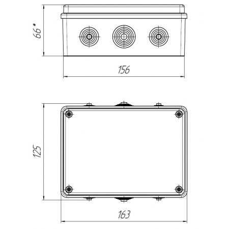 Коробка распределительная с DIN-рейкой КСП 195х80х75 АЯКС IP66/IP67