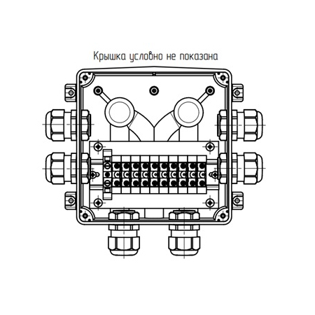 Коробка коммутационная усиленная 183х180х97 Гранд-АЯКС IP67/IP66