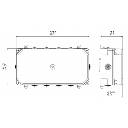 КСП-DIN-10 (120х103х50) АЯКС Wago