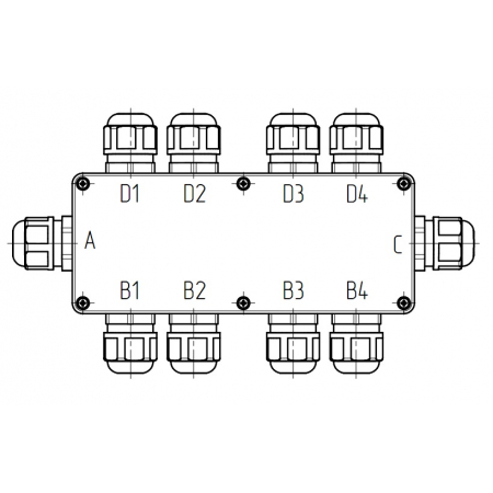 Коробка распределительная 195х80х75 АЯКС-КР (база)