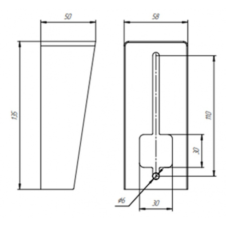 Стойка для вызывной панели с козырьком 155х78 АЯКС, Базовая (под бетонирование), оранжевая
