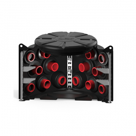 Пластиковый колодец КН-1000 H1300 с крышкой D780 мм (модификация с предустановленными кабельными стойками)