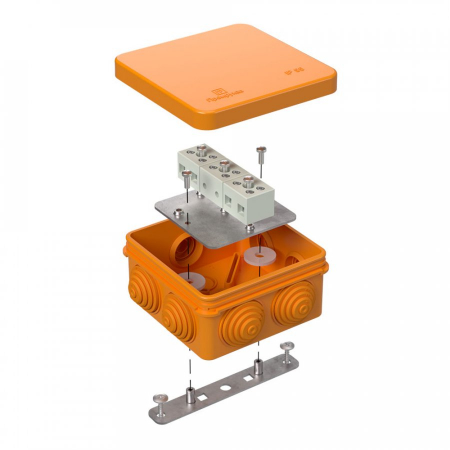 Коробка огнестойкая для о/п 40-0210-FR1.5-6 Е15-Е120 RAL2004 80х80х40 (44 шт/кор) Промрукав