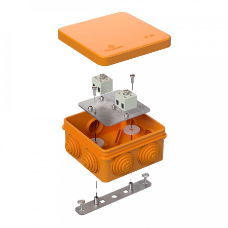 Коробка огнестойкая для о/п 40-0210-FR2.5-4 Е15-Е120 RAL2004 80х80х40 (44 шт/кор) Промрукав