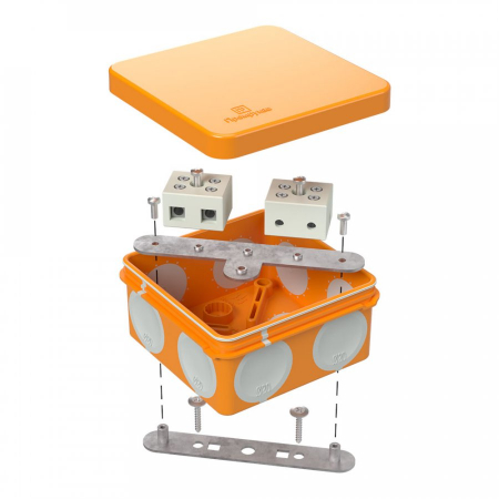 Коробка огнестойкая для о/п двухкомпонентная 60-0210-FR10.0-4 Е15-Е120 RAL2003 80х80х40 (44 шт/кор) Промрукав
