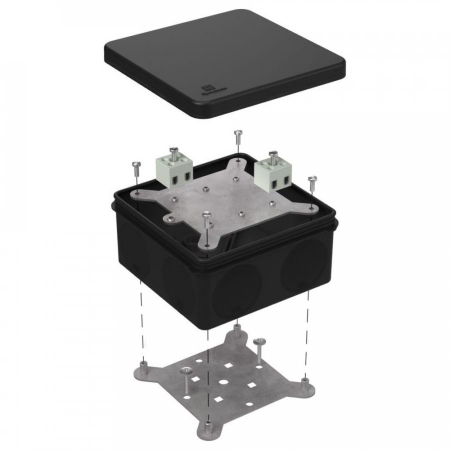 Коробка огнестойкая для о/п двухкомпонентная 60-0300-FR2.5-4 Е15-Е120 RAL9005 100х100х50 (14 шт/кор) Промрукав
