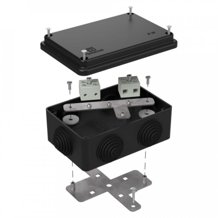 Коробка огнестойкая для о/п 40-0340-FR6.0-4 Е15-Е120 RAL9005 120х80х50 (23 шт/кор) Промрукав