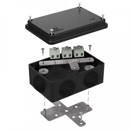 Коробка огнестойкая для о/п 40-0340-FR2.5-6 Е15-Е120 RAL9005 120х80х50 (23 шт/кор) Промрукав