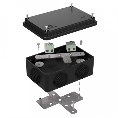 Коробка огнестойкая для о/п 40-0340-FR1.5-4 Е15-Е120 RAL9005 120х80х50 (23 шт/кор) Промрукав
