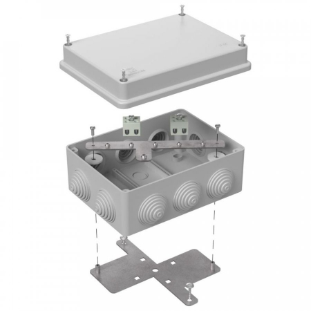 Коробка огнестойкая для о/п 40-0310-FR2.5-4 Е15-Е120 RAL7035 150х110х70 (6 шт/кор) Промрукав