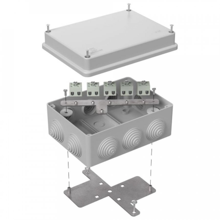 Коробка огнестойкая для о/п 40-0310-FR2.5-10 Е15-Е120 RAL7035 150х110х70 (6 шт/кор) Промрукав