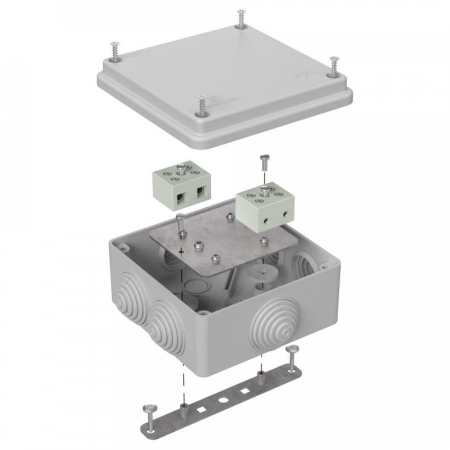 Коробка огнестойкая для о/п 40-0300-FR6.0-4 Е15-Е120 RAL7035 100х100х50 (14 шт/кор) Промрукав