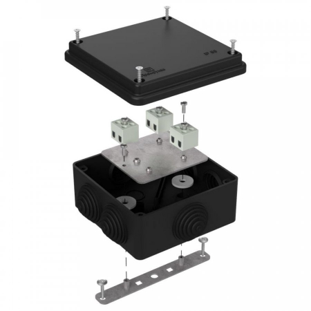 Коробка огнестойкая для о/п 40-0300-FR2.5-6 Е15-Е120 RAL9005 100х100х50 (14 шт/кор) Промрукав