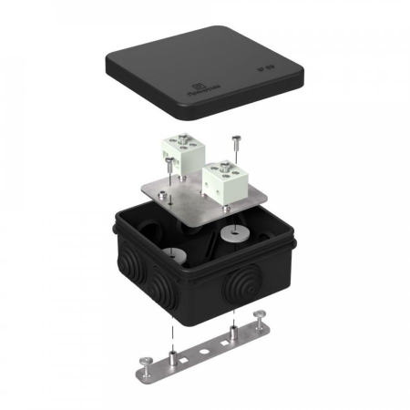 Коробка огнестойкая для о/п 40-0210-FR6.0-4 Е15-Е120 RAL9005 80х80х40 Промрукав
