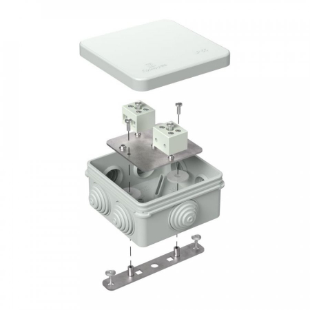 Коробка огнестойкая для о/п 40-0210-FR6.0-4 Е15-Е120 RAL7035 80х80х40 (44 шт/кор) Промрукав