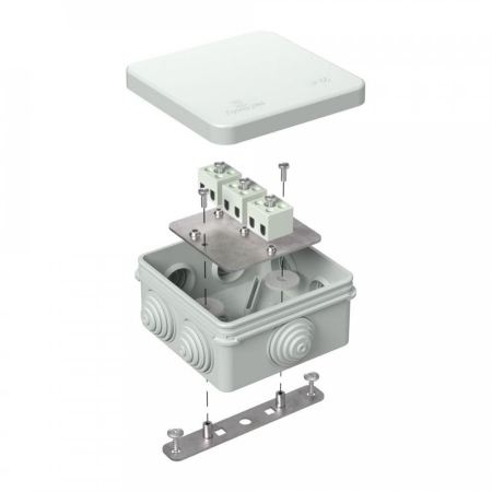 Коробка огнестойкая для о/п 40-0210-FR1.5-6 Е15-Е120 RAL7035 80х80х40 (44 шт/кор) Промрукав