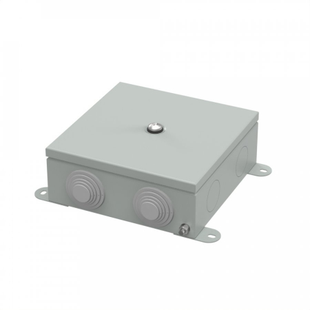 Коробка металлическая серая 150х150х60 (6 шт/кор) Промрукав