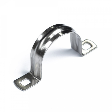 Скоба металлическая двухлапковая СМД(INOX) d31-32 мм (10шт/200шт уп/кор) Промрукав