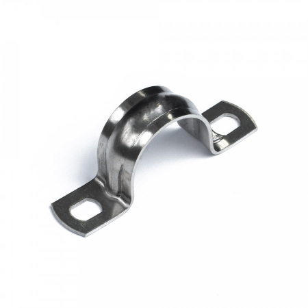 Скоба металлическая двухлапковая СМД(INOX) d21-22 мм (20шт/800шт уп/кор) Промрукав