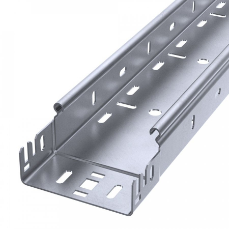 Лоток перфорированный Профи INOX (AISI 316) 100х50х3000 (2,0 мм) (6 м/уп) Промрукав
