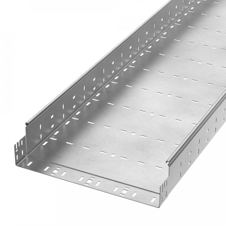 Лоток перфорированный Профи INOX (AISI 304) 400х100х3000 (2,0 мм) (6 м/уп) Промрукав