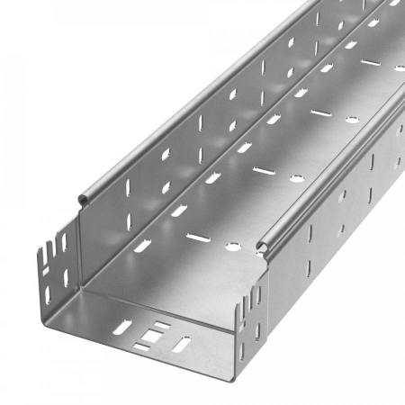 Лоток перфорированный Профи INOX (AISI 304) 150х80х6000 (2,0 мм) (12 м/уп) Промрукав