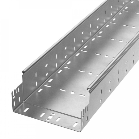 Лоток перфорированный Профи INOX (AISI 304) 200х100х6000 (1,0 мм) (12 м/уп) Промрукав