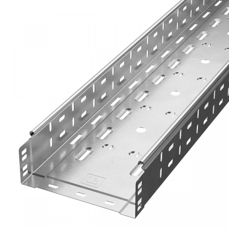Лоток перфорированный Стандарт INOX (AISI 304) 200х80х3000 (0,8 мм) (3 м/уп) Промрукав