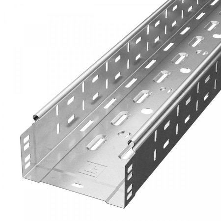 Лоток перфорированный Стандарт INOX (AISI 304) 150х80х3000 (0,8 мм) (3 м/уп) Промрукав