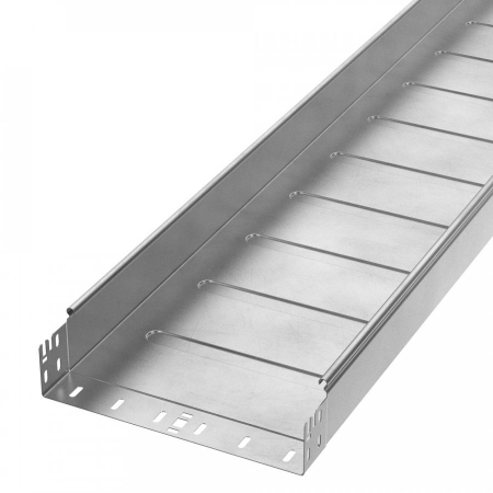 Лоток неперфорированный Профи INOX (AISI 304) 300х80х6000 (1,0 мм) (12 м/уп) Промрукав