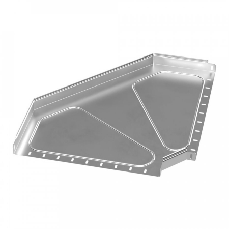 Угол горизонтальный 90 градусов Стандарт INOX (AISI 304) 500х50 (0,8 мм) Промрукав