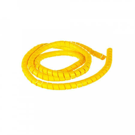 Защитная пластиковая спираль гибкая 32 мм (25 м/уп) желтая Промрукав
