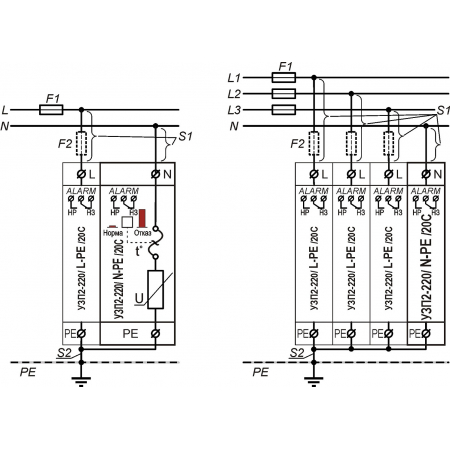 УЗП2-220/N-PE/20С