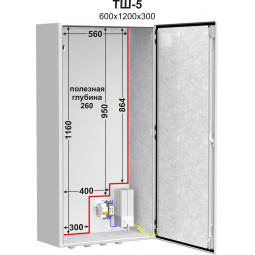 Тш 5 шкаф монтажный с обогревом