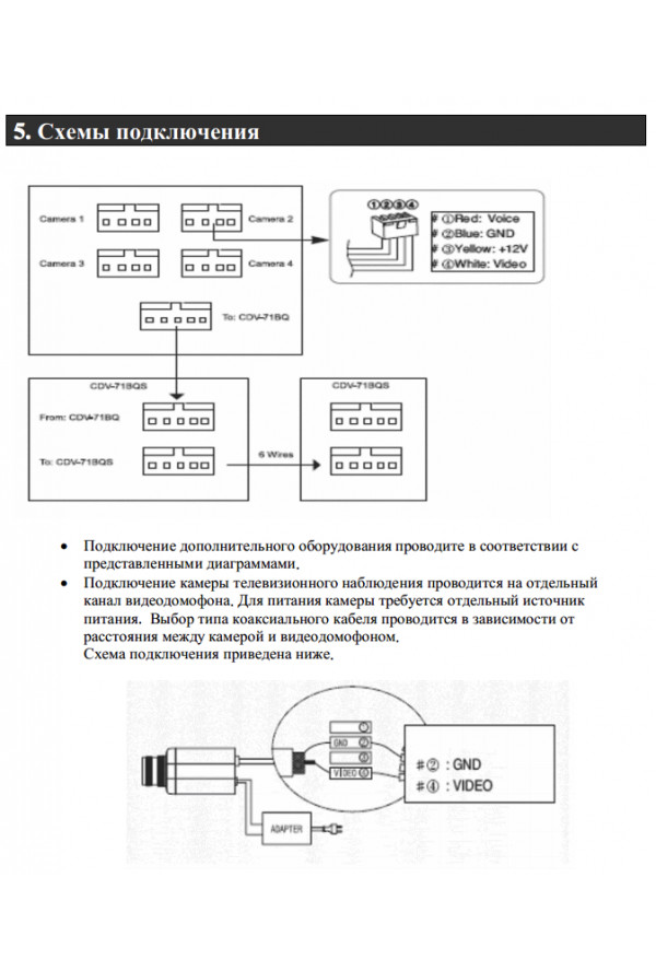 Cdv 70a схема подключения