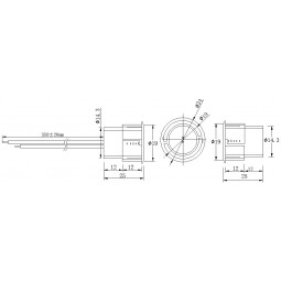 St dm030nc br магнитоконтактный датчик нз коричневый врезной для металлических дверей зазор 35 мм